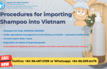 Import duty and procedures Shampoo Vietnam