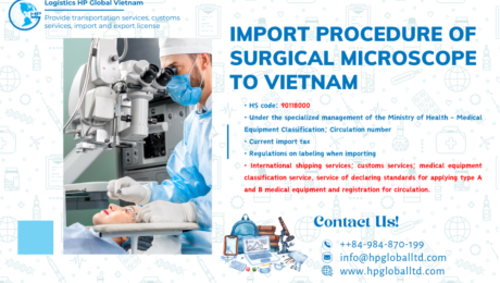 Import duty and procedures Surgical microscope Vietnam