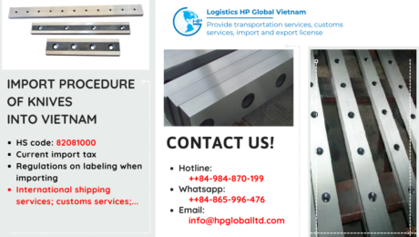 Import duty and procedures knives Vietnam