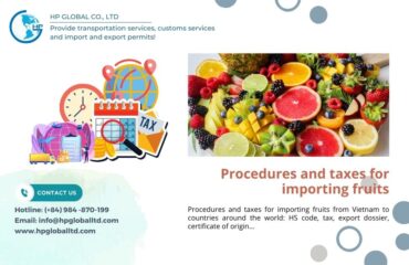 Procedures and taxes for importing fruits