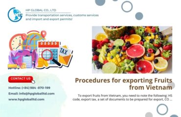 Procedures for exporting fruits from Vietnam