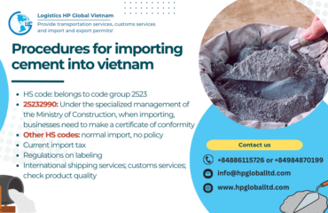 Procedures for importing cement into vietnam