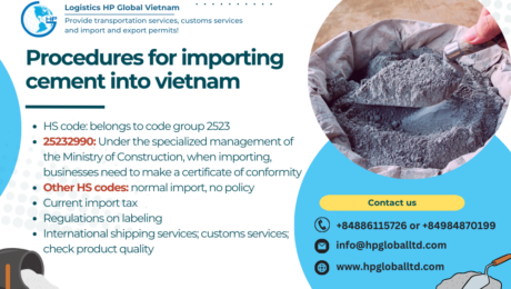 Procedures for importing cement into vietnam