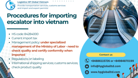 Procedures for importing escalator into vietnam