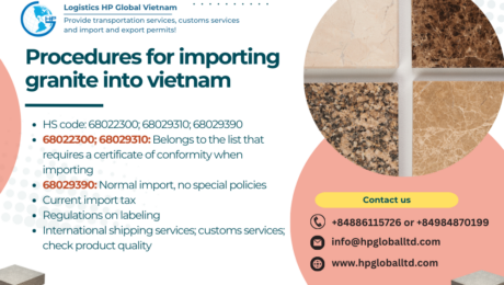 Procedures for importing granite into vietnam