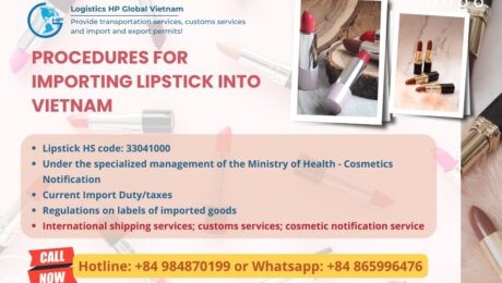 importing lipstick into Vietnam: Procedure and taxes