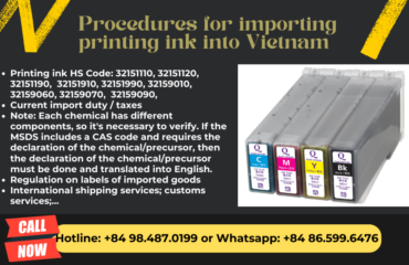 Import printing ink to Vietnam