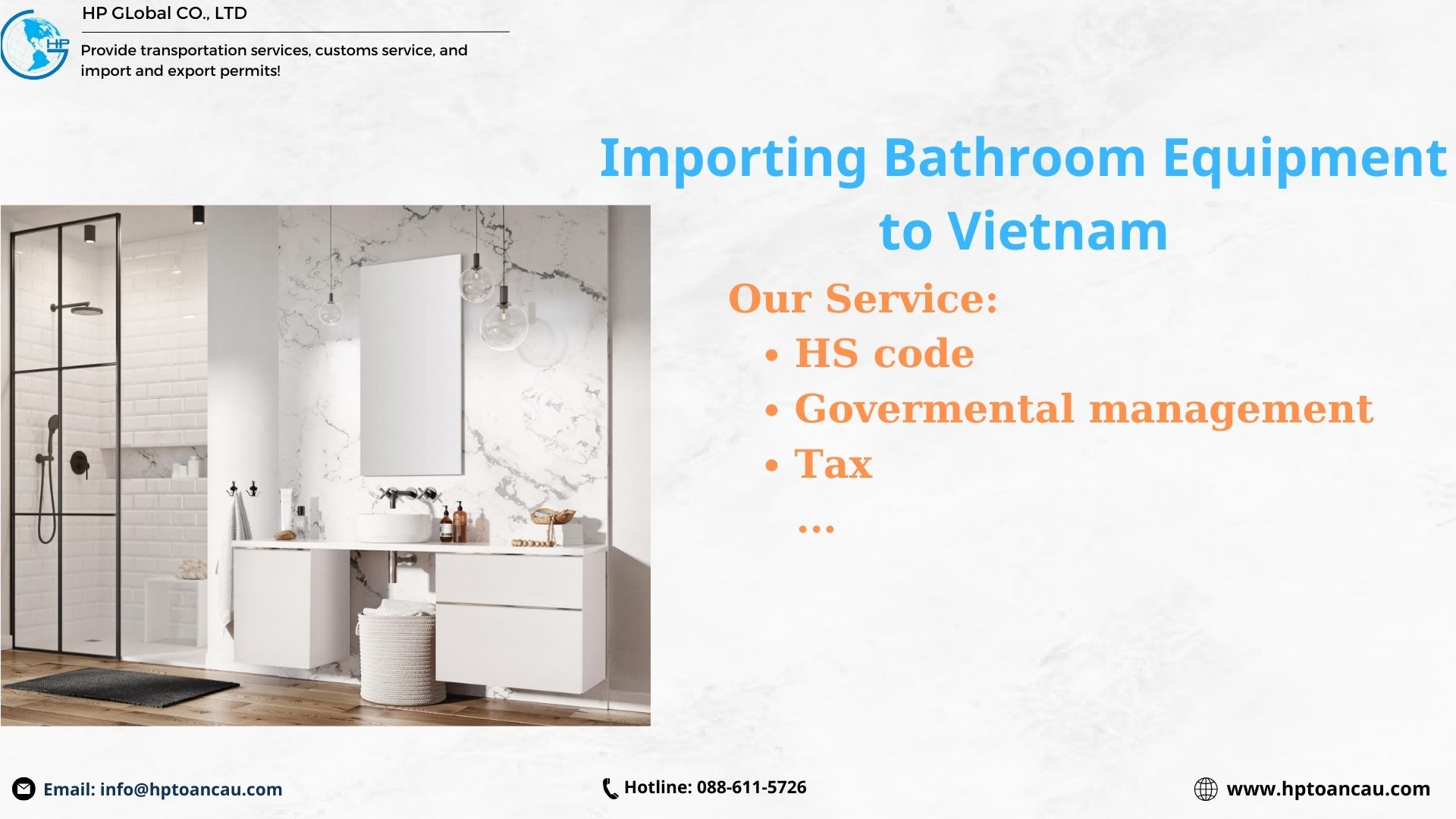 Import Duty And Procedures For Bathroom Equipment To Vietnam