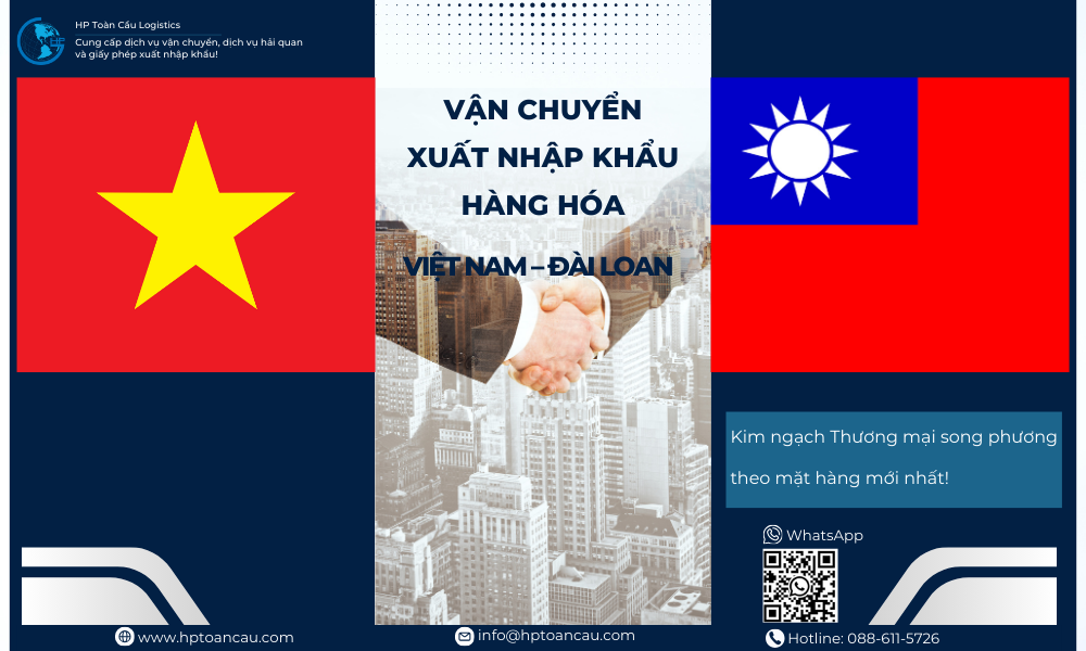 Vận Chuyển Xuất Nhập Khẩu Hàng Hóa Việt Nam - Đài Loan