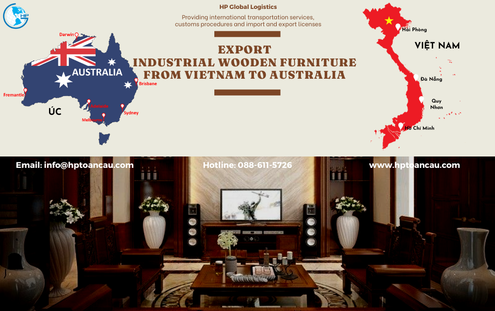 Shipping Industrial Wooden Furniture Vietnam to Australia