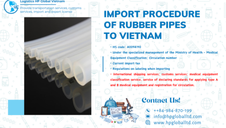 Import Rubber pipes to Vietnam