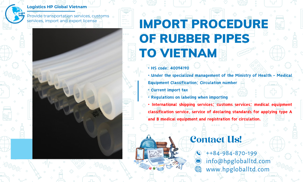 Import Rubber pipes to Vietnam