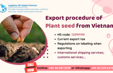 Procedures, duty and freight for exporting Plant seed from Vietnam