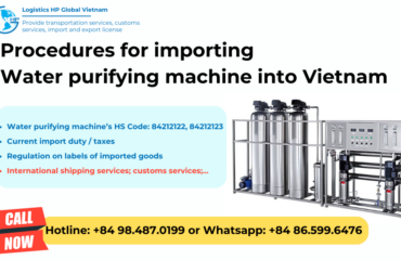 Import duty and procedures water purifying machine Vietnam