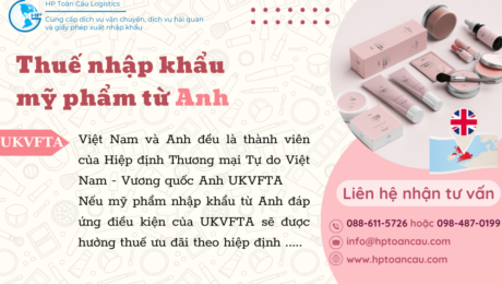 thuế nhập khẩu mỹ phẩm từ Anh