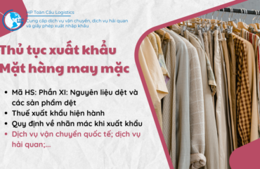 Thủ tục và thuế xuất khẩu Mặt hàng may mặc