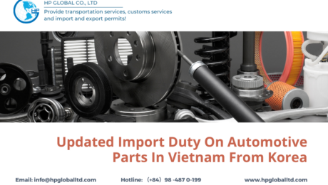 Updated Import Duty On Automotive Parts In Vietnam From Korea
