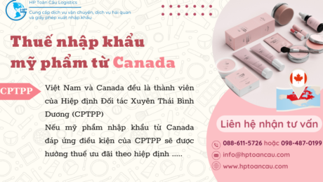 thuế nhập khẩu mỹ phẩm từ Canada