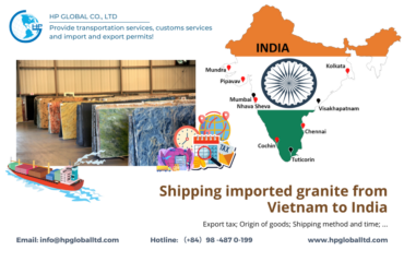 Shipping imported granite from Vietnam to India