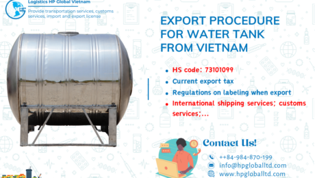 Procedures duty and freight exporting Water tank from Vietnam