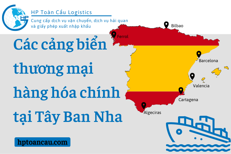 Các cảng biển chính tại Tây Ban Nha – HP Toàn Cầu Logistics – Cung cấp dịch vụ vận chuyển quốc tế - Hotline: 088 611 5726