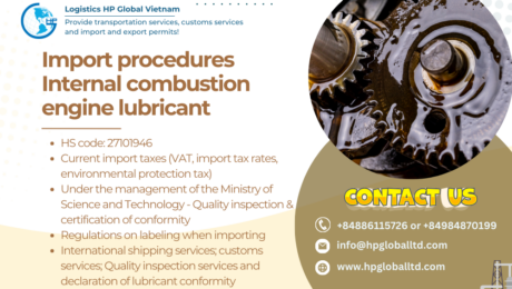 Import procedures internal combustion engine lubricant