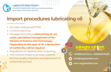Import procedures lubricating oil