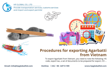 Procedures for exporting Agarbatti from Vietnam