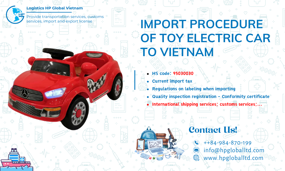 Import Toy electric car to Vietnam