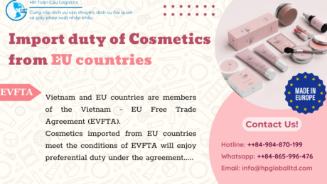 cosmetics import duty to Vietnam from EU