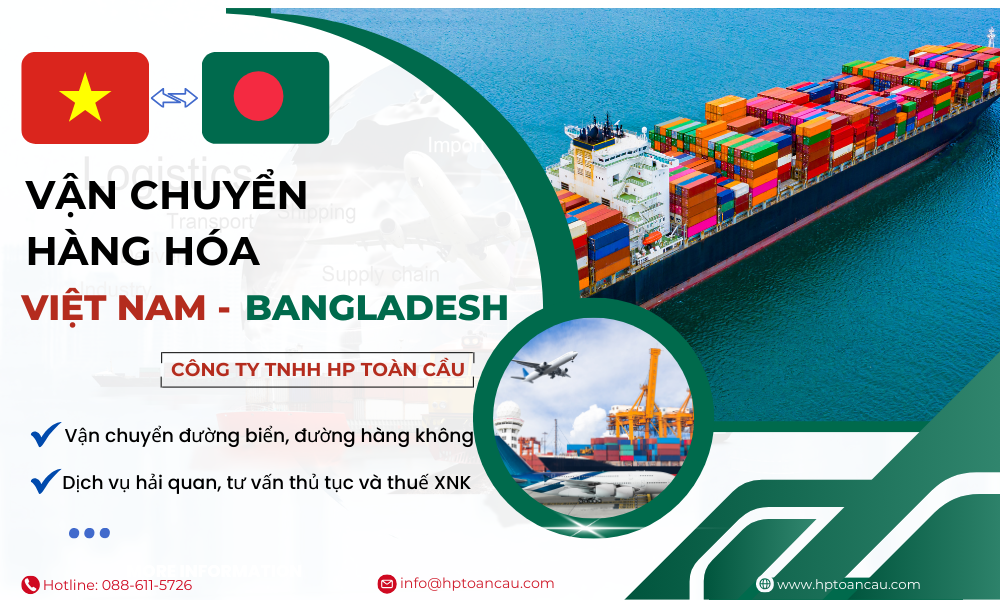 Dịch vụ vận chuyển hàng hóa Việt Nam - Bangladesh