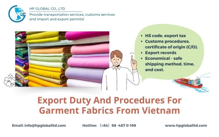 Picture of Procedures for exporting garment fabrics from Vietnam