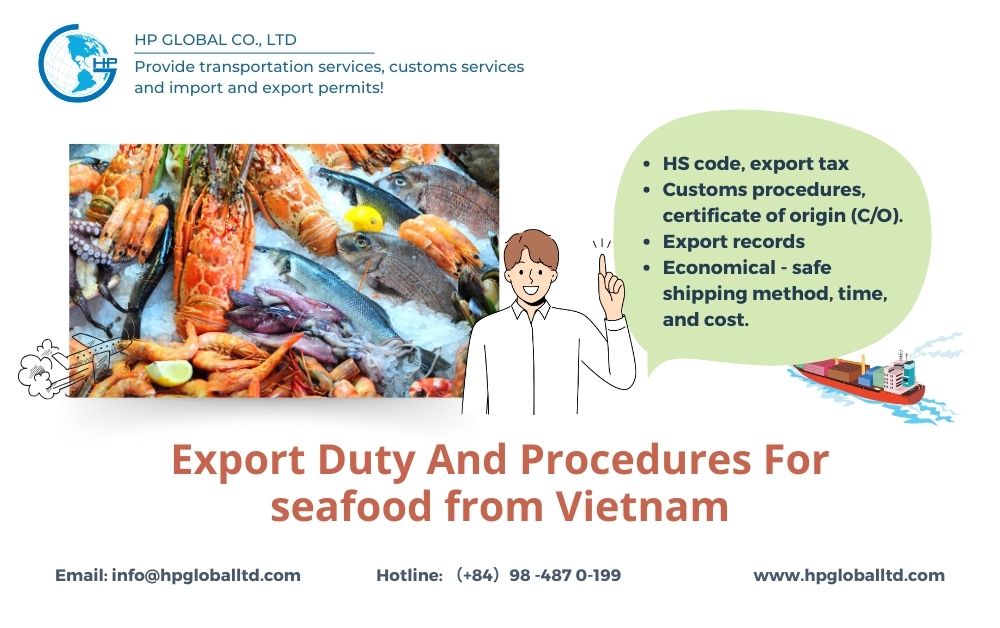 Procedures for exporting seafood from Vietnam