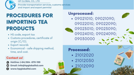Procedures for exporting tea products