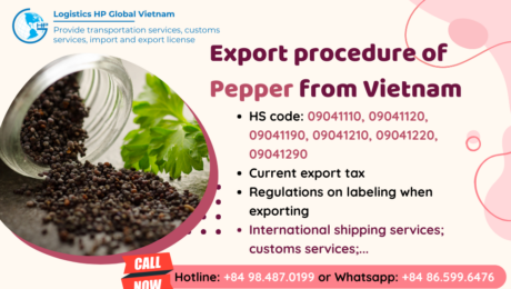 Procedures, duty and freight for exporting Pepper from Vietnam