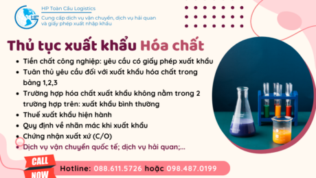 Thủ tục và thuế xuất khẩu Hóa chất