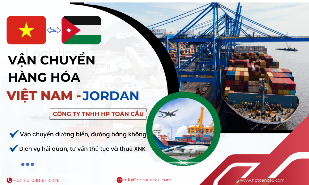 Dịch vụ vận chuyển hàng hóa Việt Nam - Jordan