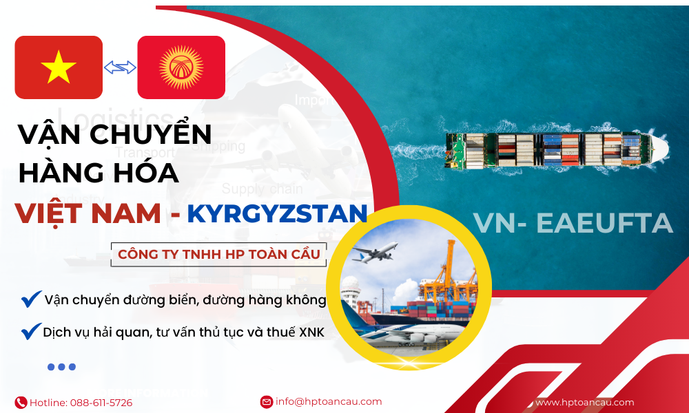 Dịch vụ vận chuyển hàng hóa Việt Nam - Kyrgyzstan