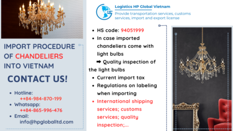 Import duty and procedures Chandeliers Vietnam