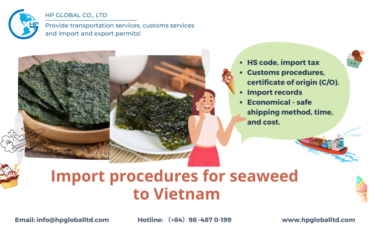 Import procedures for instant seaweed to Vietnam