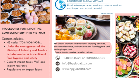 Procedures for importing confectionery into Vietnam