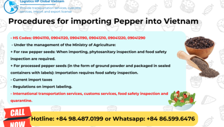 Import pepper into Vietnam