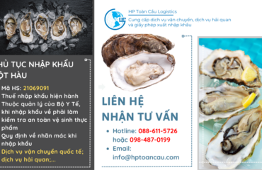 Thủ tục nhập khẩu bột hàu