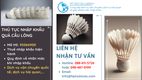 Nhập khẩu quả cầu lông