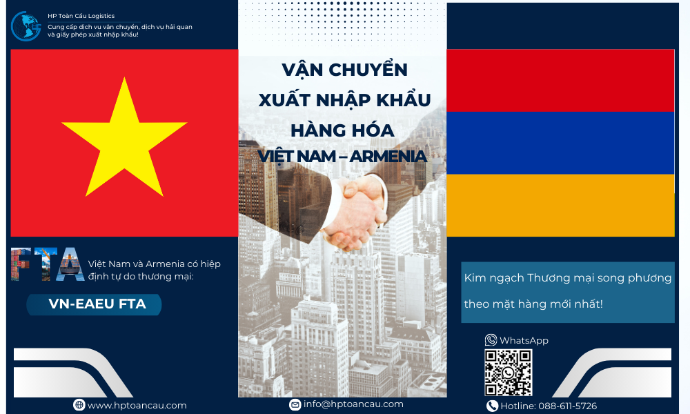 Vận Chuyển Xuất Nhập Khẩu Hàng Hóa Việt Nam - Armenia