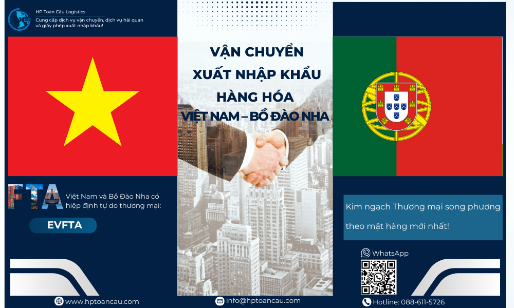 Vận Chuyển Xuất Nhập Khẩu Hàng Hóa Việt Nam - Bồ Đào Nha
