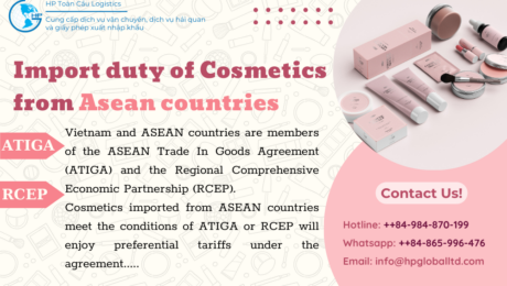 cosmetics import duty to Vietnam from Asean