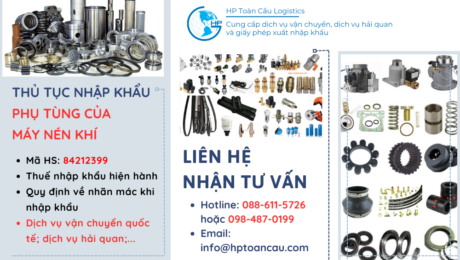 Thủ tục và thuế nhập khẩu Phụ tùng của máy nén khí