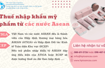 thuế nhập khẩu mỹ phẩm từ các nước Asean