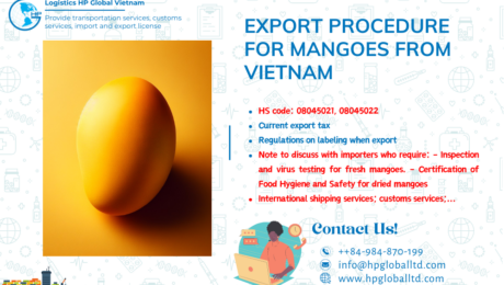Procedures duty and freight for exporting magoes from Vietnam